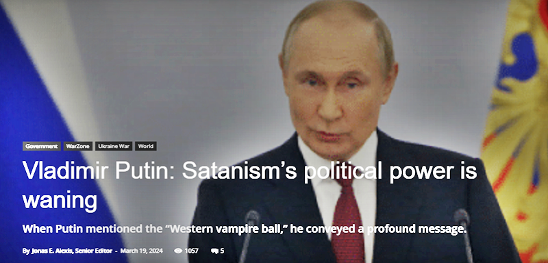 Vladimir Putin: Satanism’s political power is waning