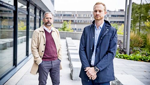 <strong>- USIKKERHETEN RÅDER:</strong> Daglig leder i Creditsafe Per Fjærestad og partner i Fair Group, Christian Aandalen. Foto: Christian Roth Christensen / Dagbladet