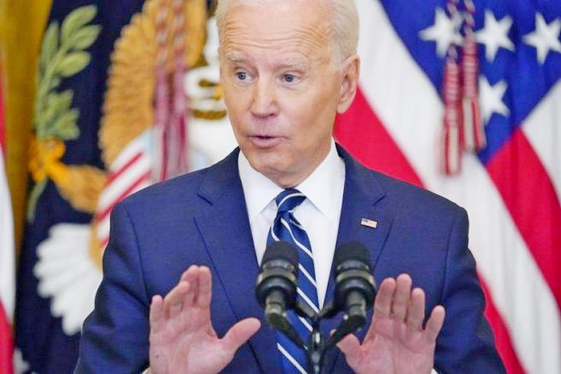  Joe Biden speaks during a news conference in the East Room of the White House in Washington. (AP Photo/Evan Vucci)