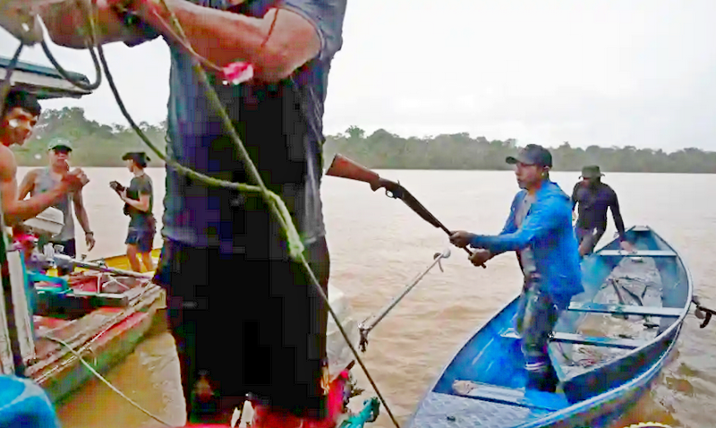 Groups search for missing British journalist Dom Phillips and Brazilian Indigenous affairs specialist Bruno Pereira on the Itaguaí River, in the Javari Valley in Brazil on Thursday.