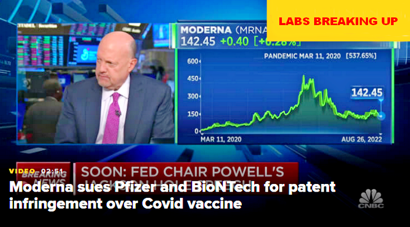Moderna sues Pfizer/ BioNTech for patent infringement.