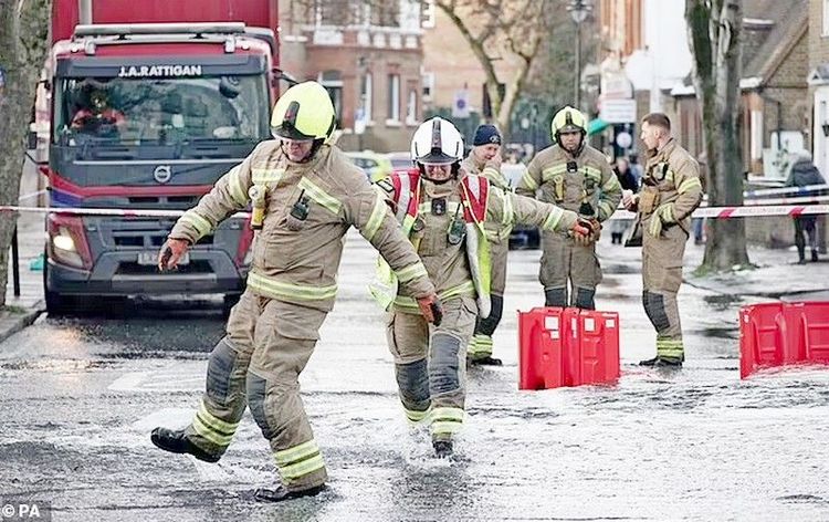 Big Thaw Britain leaves up to 30,000 homes in Kent Lancashire, and Sussex without water.