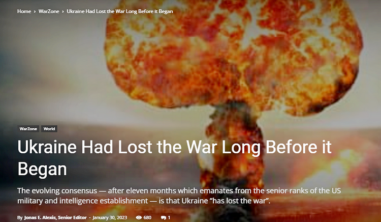 Ukraine Had Lost the War Long Before it Began