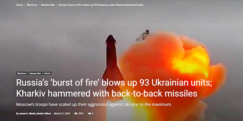 Russia’s ‘burst of fire’ blows up 93 Ukrainian units; Kharkiv hammered with back-to-back missiles