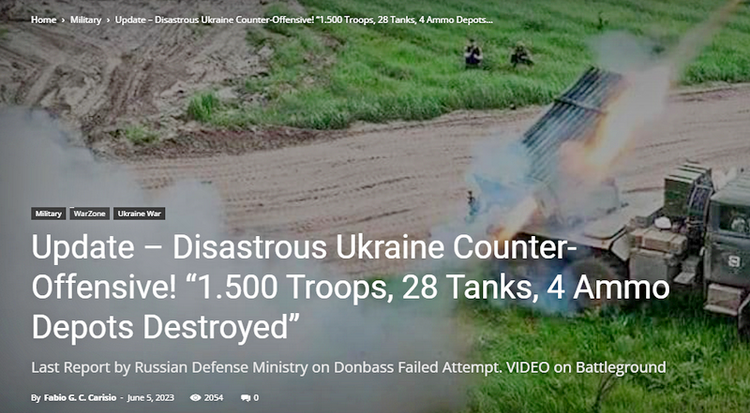Update – Disastrous Ukraine Counter-Offensive! “1.500 Troops, 28 Tanks, 4 Ammo Depots Destroyed”