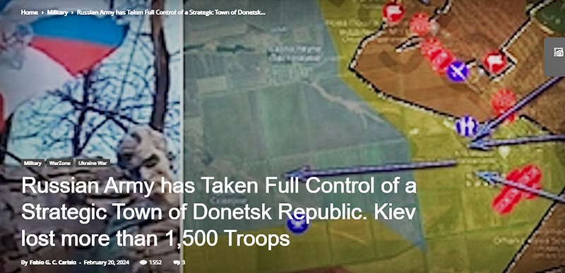 Russian Army has Taken Full Control of the Strategic Town of Donetsk Republic. Kyiv lost more than 1,500 Troops
