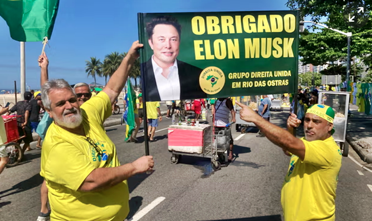 Bolsonaro supporters hit streets of Rio and hail new hero Elon Musk