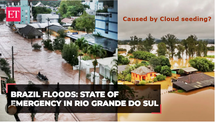 Climate tragedy: Flood caused by increased torrential rain in Rio Do Sul, Brasil.