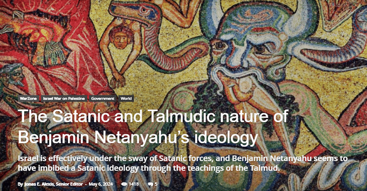 The Satanic and Talmudic nature of Benjamin Netanyahu’s ideology