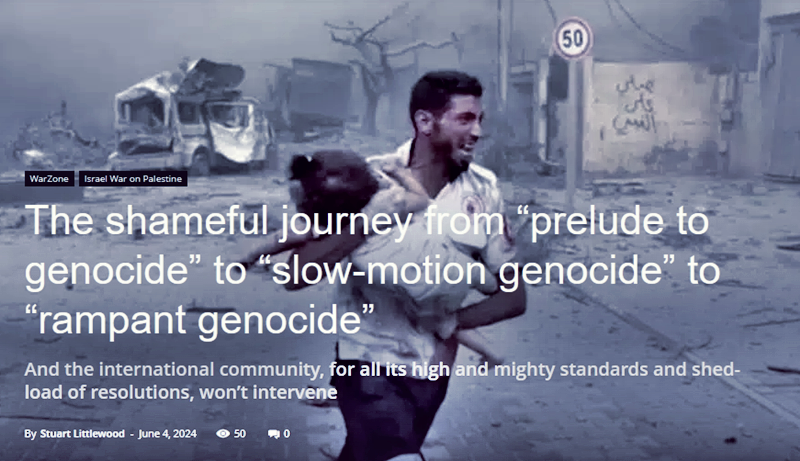 The shameful journey from “prelude to genocide” to “slow-motion genocide” to “rampant genocide”