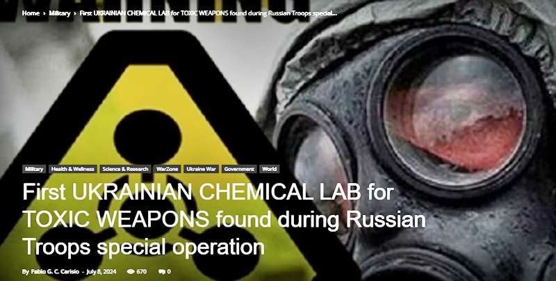 First Ukrainian Chemica Lab for Toxic Weapons found during Russian Troops special operation