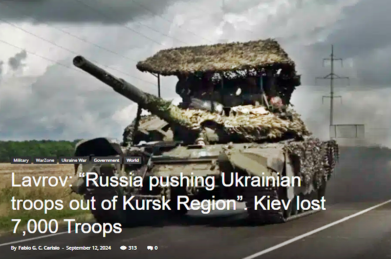 Lavrov: “Russia pushing Ukrainian troops out of Kursk Region”. Kiev lost 7,000 Troops