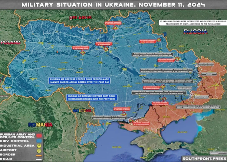 Military Situation On Ukrainian Frontlines On November 11, 2024 (Maps Update)