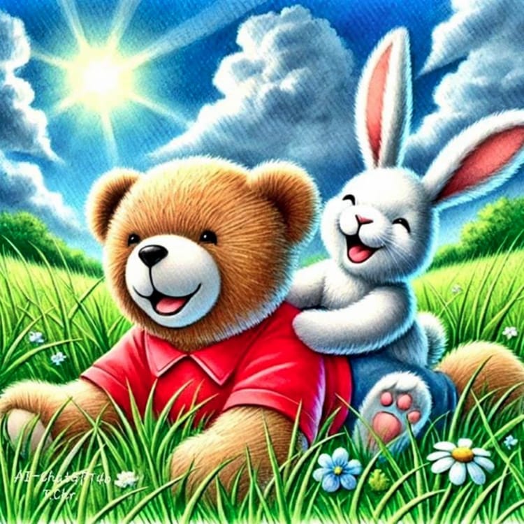 THE TEDDY BEAR AND THE RABBIT