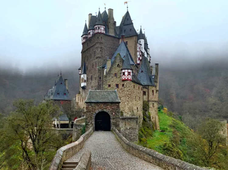 Eltz Castle medieval fortress in the hills above the Moselle