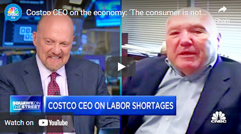 Costco CEO Warns "A Lot Of Consumers Are In Recession Right Now"