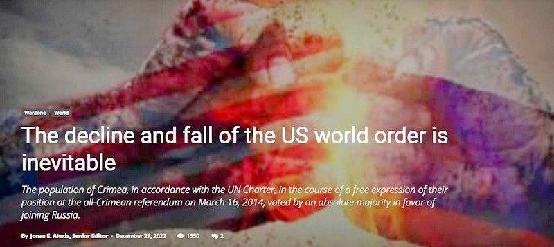 The decline and fall of the US world order are inevitable