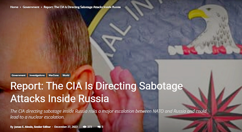 Report: The CIA Is Directing Sabotage Attacks Inside Russia