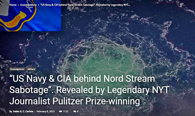 “US Navy & CIA behind Nord Stream Sabotage”.