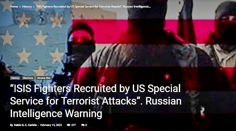 “ISIS Fighters Recruited by US Special Service for Terrorist Attacks”. Russian Intelligence Warning