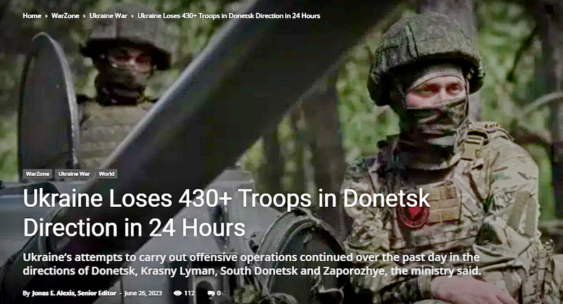 Ukraine Loses 430+ Troops in Donetsk Direction in 24 Hours