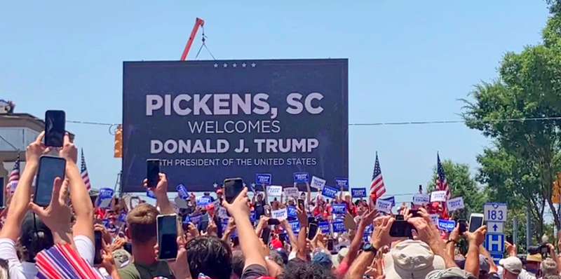 Massive Crowd Invades Pickens, SC to Support Trump Despite Indictment