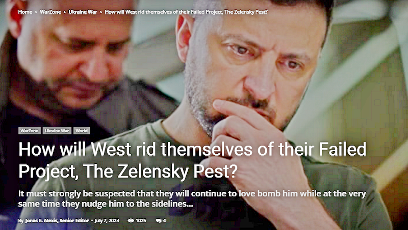 How will West rid themselves of their Failed Project, The Zelensky Pest?