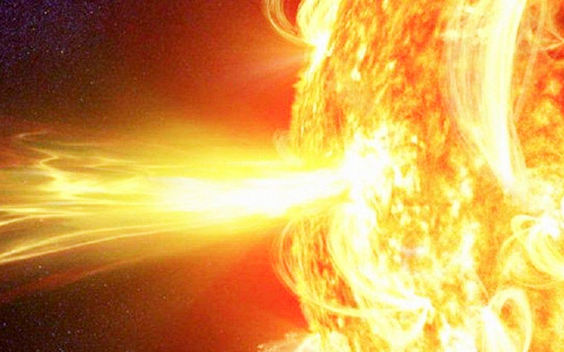 Can solar flares penetrate holes in the ionosphere and cause excessive heat on Earth?