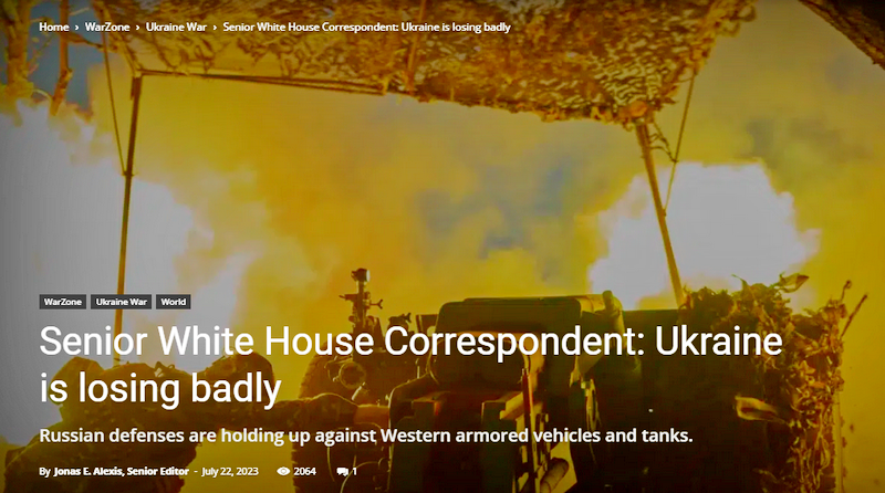 Senior White House Correspondent: Ukraine is losing badly