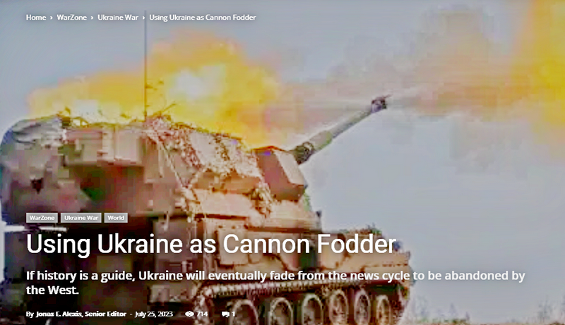 Using Ukraine as Cannon Fodder