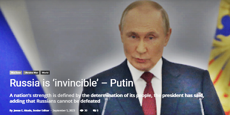 Russia is ‘invincible’ – Putin