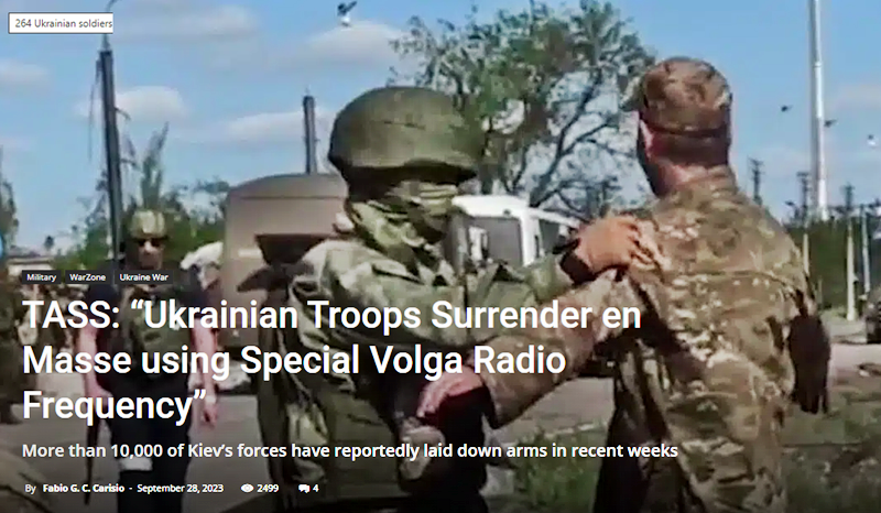 “Ukrainian Troops Surrender en Masse using Special Volga Radio Frequency”