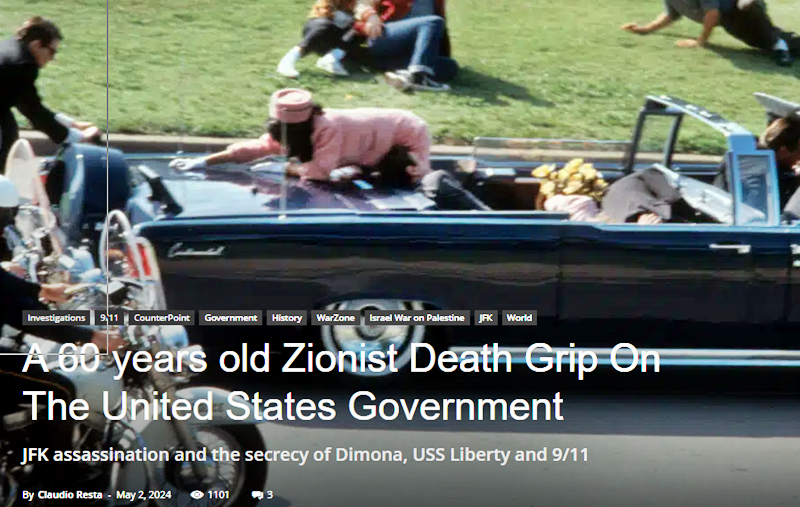 A 60 years old Zionist Death Grip On The United States Government