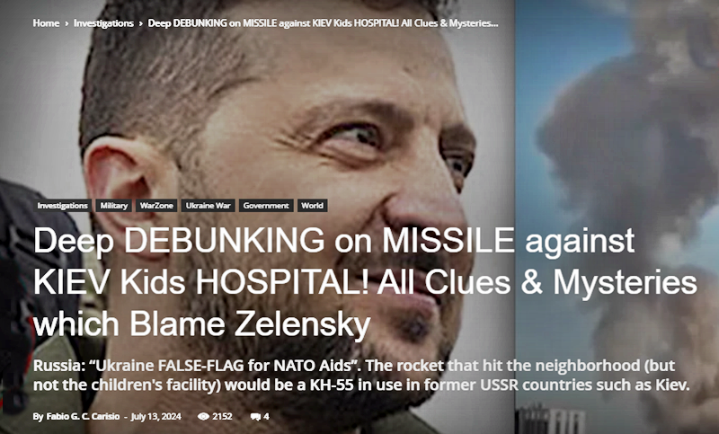 Deep DEBUNKING on MISSILE against KIEV Kids HOSPITAL! All Clues & Mysteries which Blame Zelensky