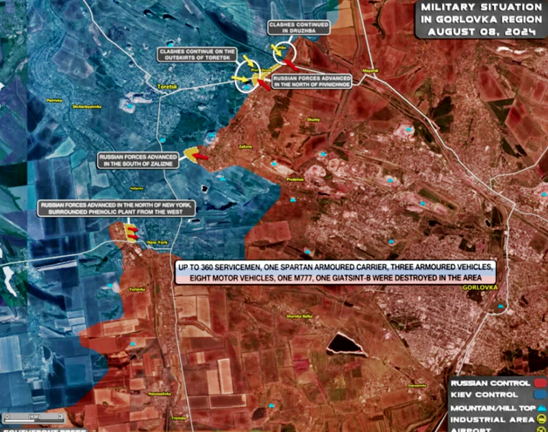 MILITARY SITUATION IN UKRAINE 08 AUG. 2024