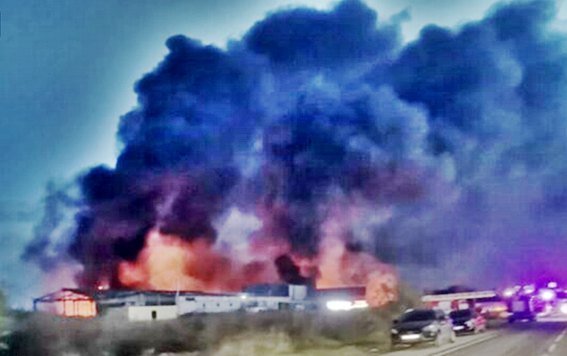 Russia in flames as massive 'Ukrainian drone strike' levels key oil depot