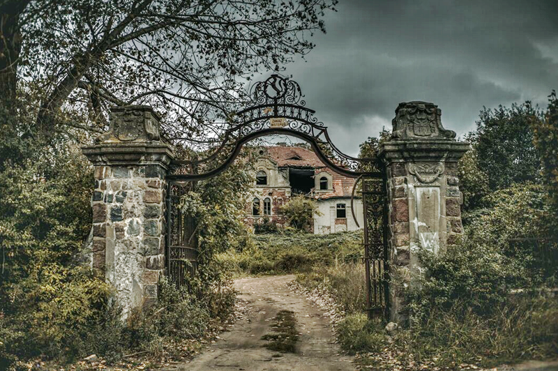 The Château de Montclair,a ghostly sentinel on the edge of the French countryside