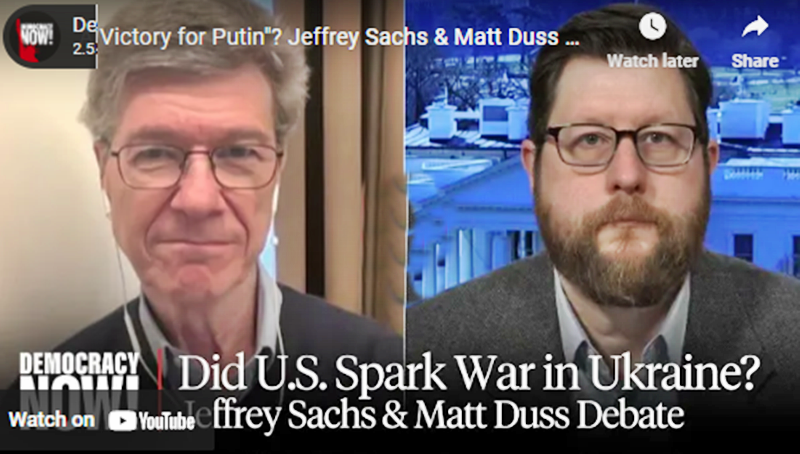 ‘A Victory for Putin’? Jeffrey Sachs & Matt Duss Debate US-Russia Talks to End Ukraine War